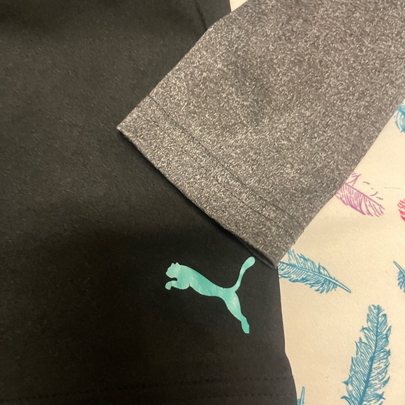 PUMA Black and Gray Long Sleeve Shirt - Picture 3 of 4